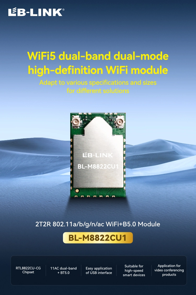 USB2.0 Interface for WLAN & Bluetooth Bt5.0 Module Price Factory Store WiFi Module Wireless Connection Card WiFi 5 AC + Bt Bluetooth Module Combo Lblink